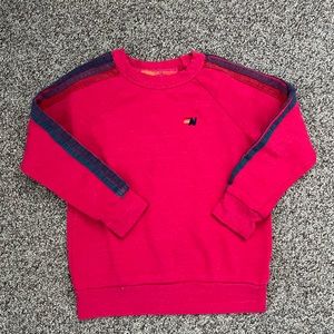 Aviator nation, four stripe crewneck sweatshirt, small stain on the front